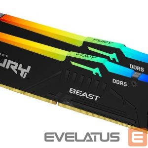 RAM DDR4 Kingston  Fury Beast 16GB DDR5, 6000 MHz, CL30, 288-Pin, DIMM Kit (8GB x 2) 