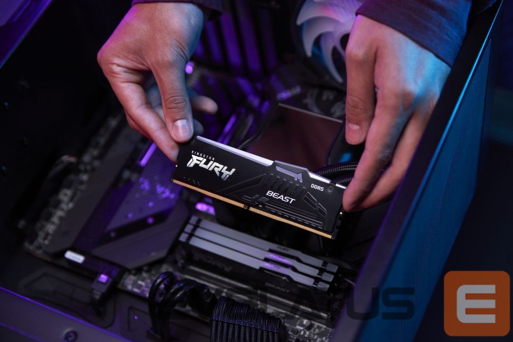 RAM DDR4 Kingston Fury Beast 16GB DDR5, 6000 MHz, CL30, 288-Pin, DIMM Kit (8GB x 2)