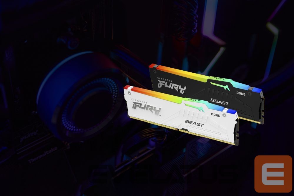 RAM DDR4 Kingston Fury Beast 16GB DDR5, 6000 MHz, CL30, 288-Pin, DIMM Kit (8GB x 2)