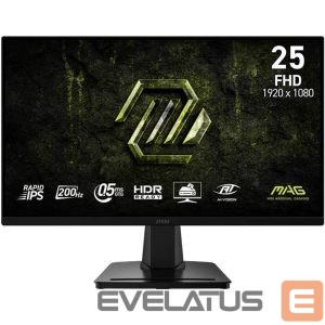 Monitor MSI  LCD Monitor||24.5 "|1920 x 1080 pixels|Full HD|Native aspect ratio 16:9|LCD|Flat|MAG256FE20 