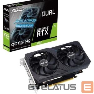 Graphic card / Video cards Asus  Graphics Card||NVIDIA GeForce RTX 3050|8 GB|GDDR6|128 bit|PCIE 4.0 16x|Dual Slot Fansink|1xDVI-D|1xHDMI|1xDisplayPort|DUAL-RTX3050-O8G-V2 