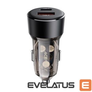 Adapter Acefast  Acefast B12 car charger 60W USB-A / USB-C - black 
