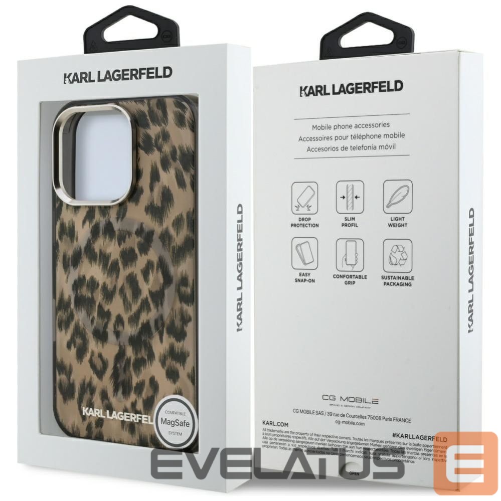Other goods Karl Lagerfeld Karl Lagerfeld IML Leopard Pattern MagSafe Case for iPhone 16 Pro Max - Brown