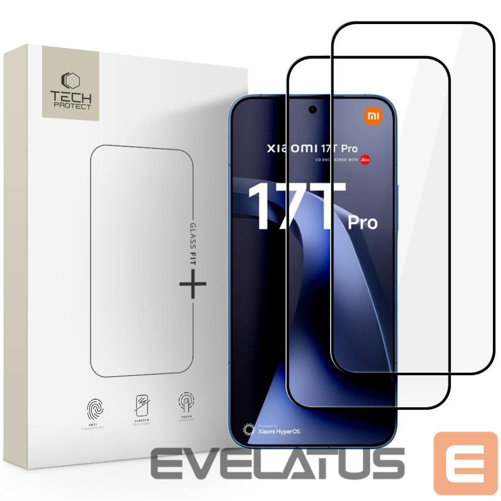 Other goods Tech-Protect Tech-Protect Glass Fit+ 2-Pack Tempered Glass for Xiaomi 17T Pro - Black