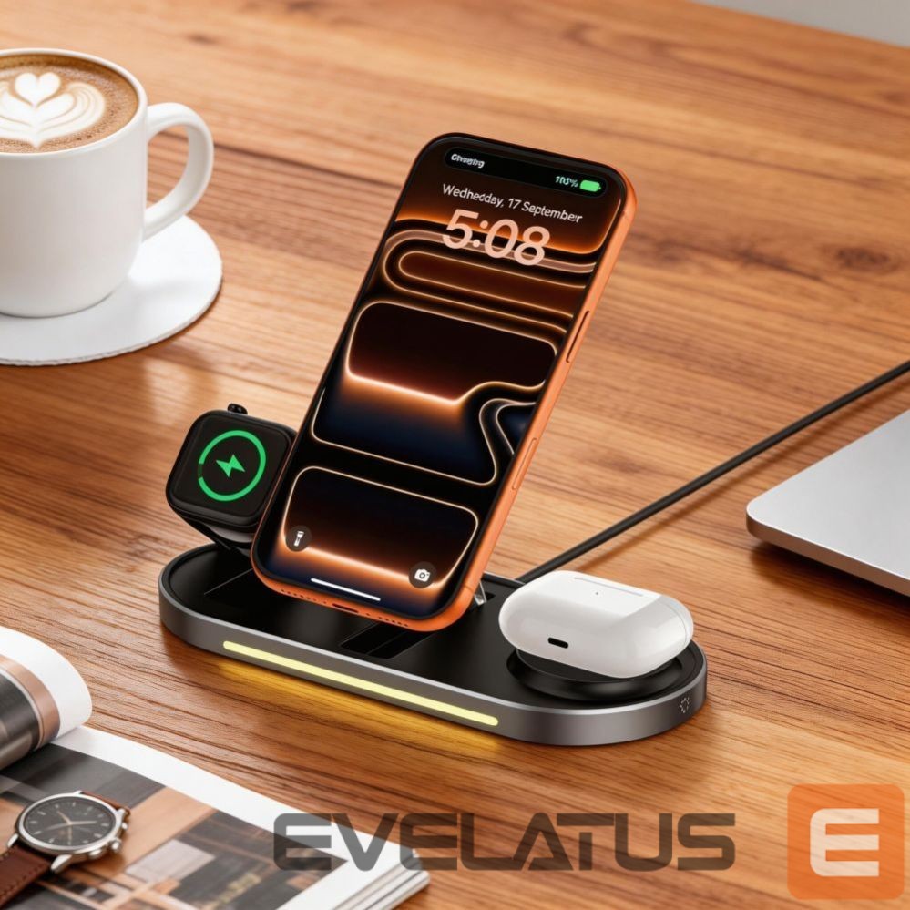 Other goods Tech-Protect Tech-Protect A51 MagSafe 3-in-1 25W QI2.2 Wireless Charger - Black