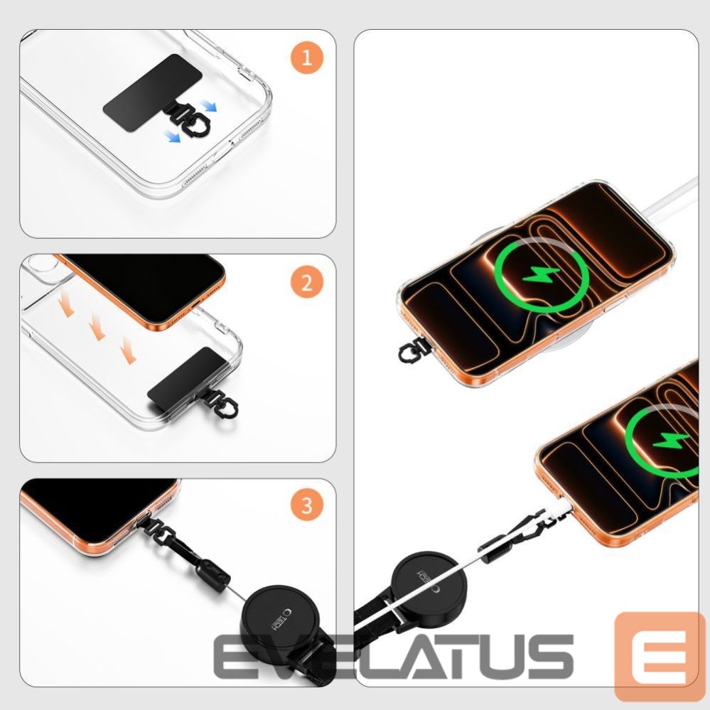 Other goods Tech-Protect Tech-Protect UrbanLoop Anti-Theft Phone Holder with Retractable Lanyard - Black