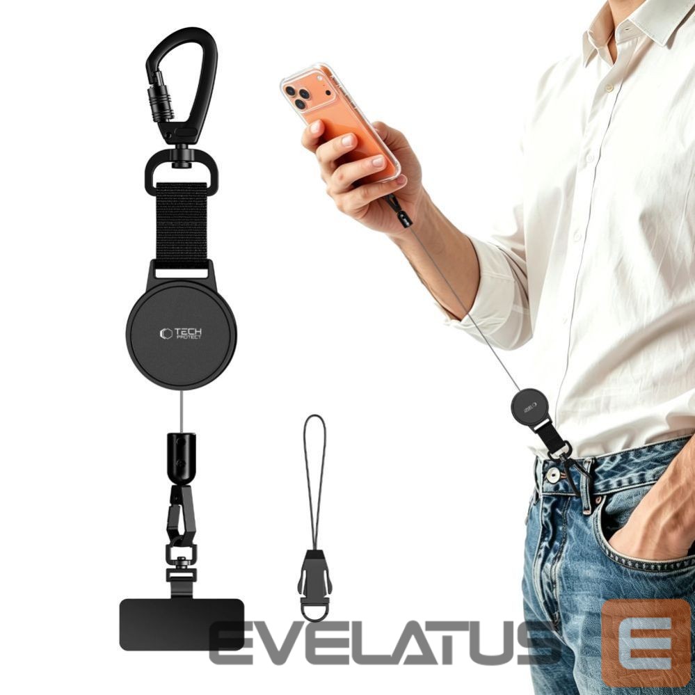Other goods Tech-Protect Tech-Protect UrbanLoop Anti-Theft Phone Holder with Retractable Lanyard - Black