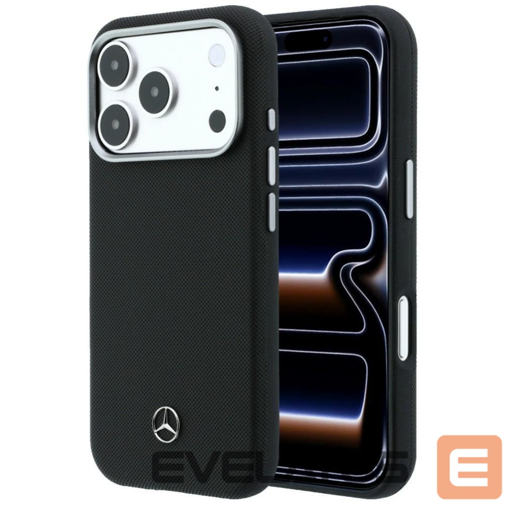 Other goods Mercedes-Benz Mercedes Leather Semi Wrap Wood Effect MagSafe Case for iPhone 17 Pro Max - Black