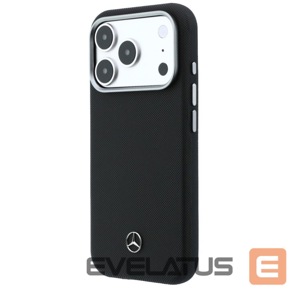 Other goods Mercedes-Benz Mercedes Leather Semi Wrap Wood Effect MagSafe Case for iPhone 17 Pro Max - Black