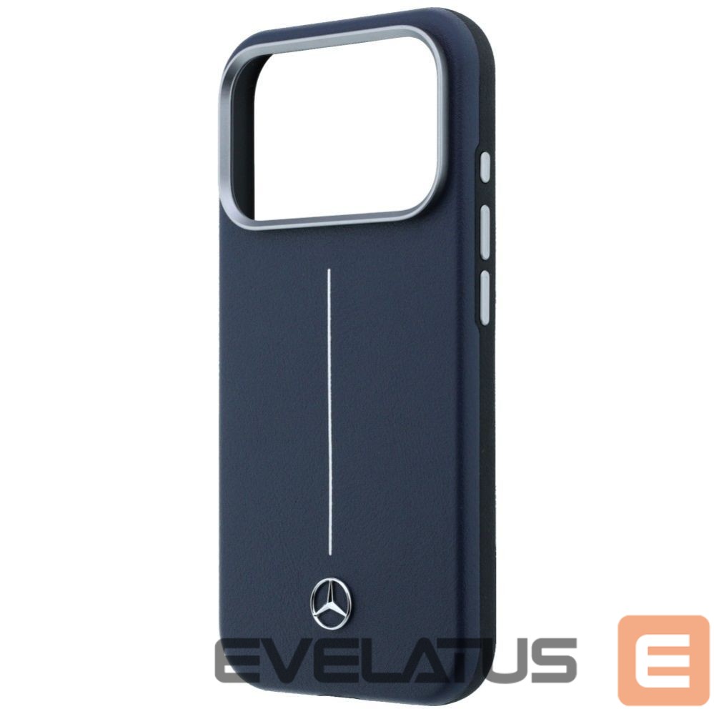 Other goods Mercedes-Benz Mercedes Leather Semi Wrap Iconic Line MagSafe Case for iPhone 17 Pro - Navy Blue