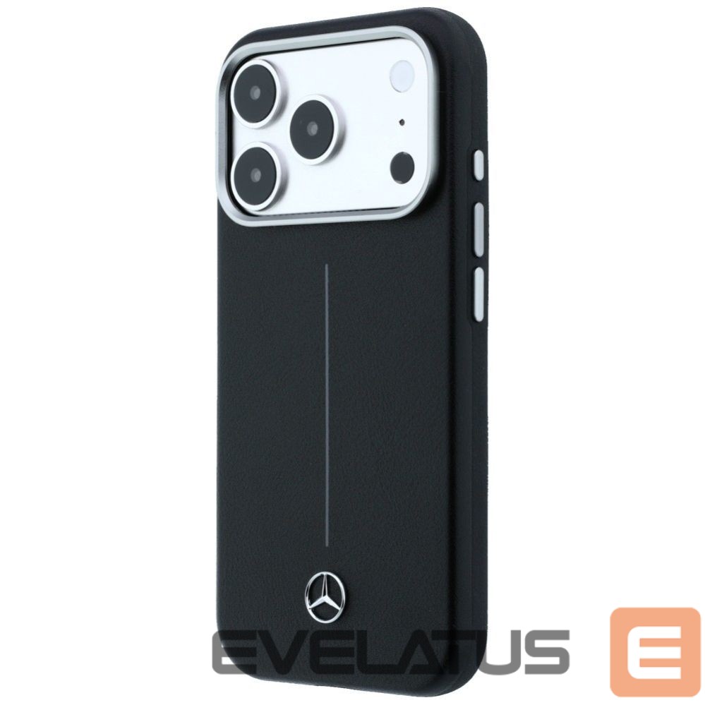 Other goods Mercedes-Benz Mercedes Leather Semi Wrap Iconic Line MagSafe Case for iPhone 17 Pro Max - Black
