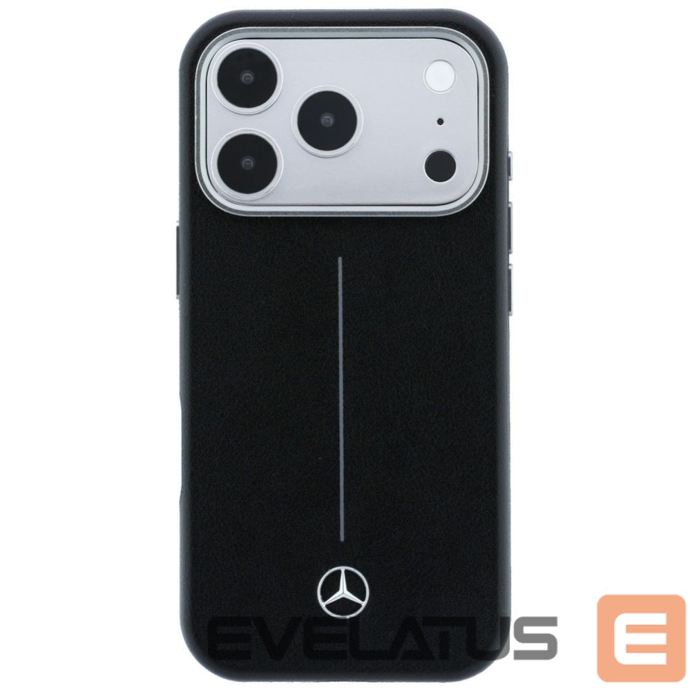 Other goods Mercedes-Benz Mercedes Leather Semi Wrap Iconic Line MagSafe Case for iPhone 17 Pro Max - Black