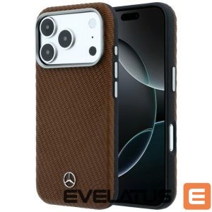 Other goods Mercedes-Benz  Mercedes Leather Semi Wrap Wood Effect MagSafe case for iPhone 17 Pro - brown 