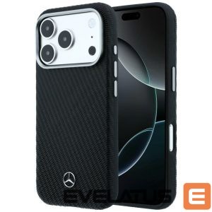 Other goods Mercedes-Benz  Mercedes Leather Semi Wrap Wood Effect MagSafe Case for iPhone 17 Pro - Black 