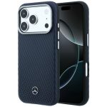 Other goods Mercedes-Benz  Mercedes Leather Semi Wrap Wood Effect MagSafe Case for iPhone 17 Pro - Navy Blue 