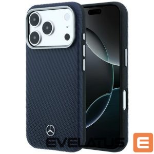 Other goods Mercedes-Benz  Mercedes Leather Semi Wrap Wood Effect MagSafe Case for iPhone 17 Pro - Navy Blue 
