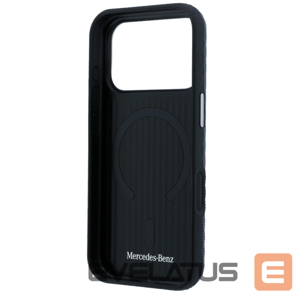 Other goods Mercedes-Benz Mercedes Leather Semi Wrap Wood Effect MagSafe Case for iPhone 17 Pro - Navy Blue