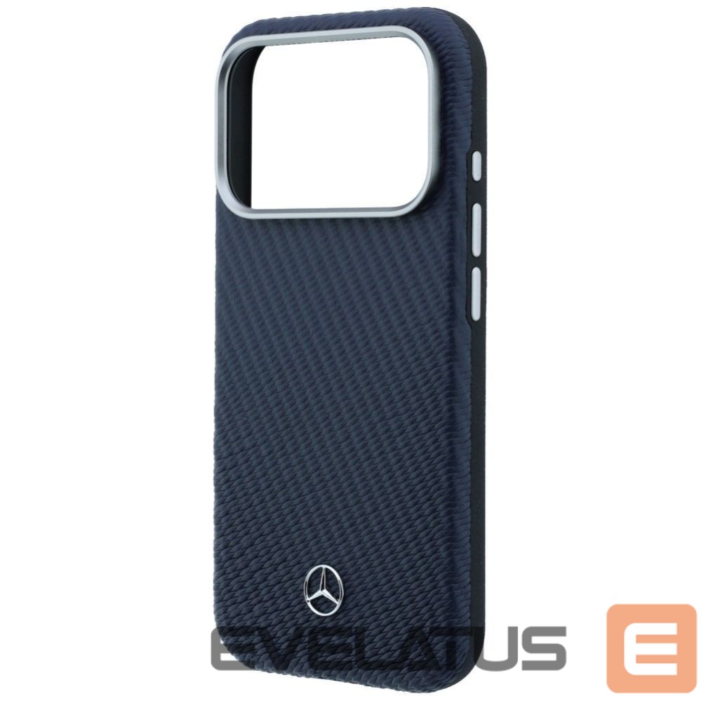 Other goods Mercedes-Benz Mercedes Leather Semi Wrap Wood Effect MagSafe Case for iPhone 17 Pro - Navy Blue