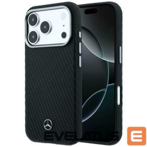 Other goods Mercedes-Benz  Mercedes Leather Semi Wrap Wood Effect MagSafe Case for iPhone 17 Pro Max - Black 