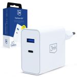 Cable 3MK  3mk FlowPower 45W 1A1C PD3.0 QC4+ Wall Charger - White 