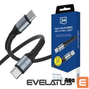 Other goods 3MK  3mk Hyper Cable N-SERIES USB-C / USB-C 3m PD 3.0 QC 3.0 20V / 5A 100W - black 