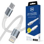 Cable 3MK  3mk Hyper Cable N-SERIES USB-C / Lightning 1m PD 3.0 9V / 3A 27W - white 
