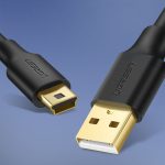 Cable Ugreen  5 pin gold-plated USB cable - mini USB 0.5m black (US132) 