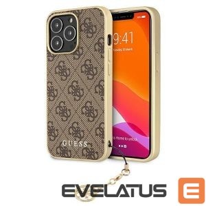Back panel cover Guess  Guess GUHCP13LGF4GBR iPhone 13 Pro / 13 6.1 "brown / brown hardcase 4G Charms Collection 