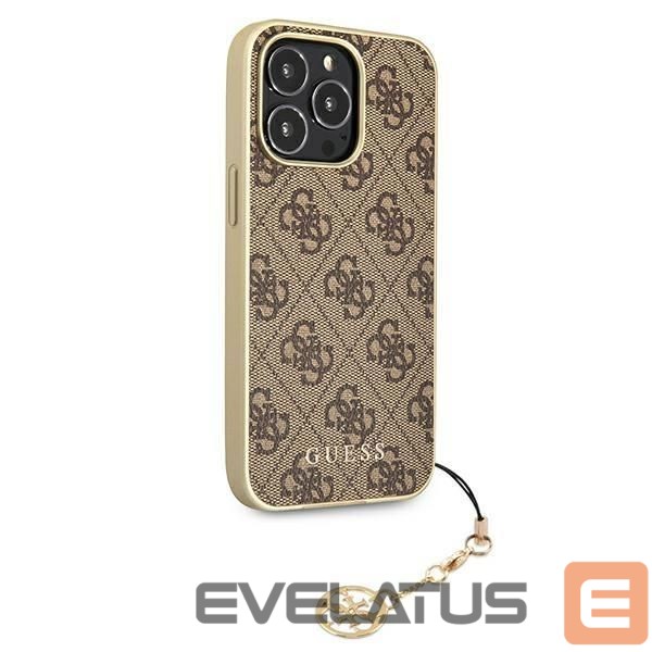 Back panel cover Guess Guess GUHCP13LGF4GBR iPhone 13 Pro / 13 6.1 "brown / brown hardcase 4G Charms Collection