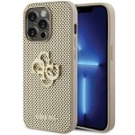 Back panel cover Guess  Guess Perforated 4G Glitter case for iPhone 15 Pro - gold 