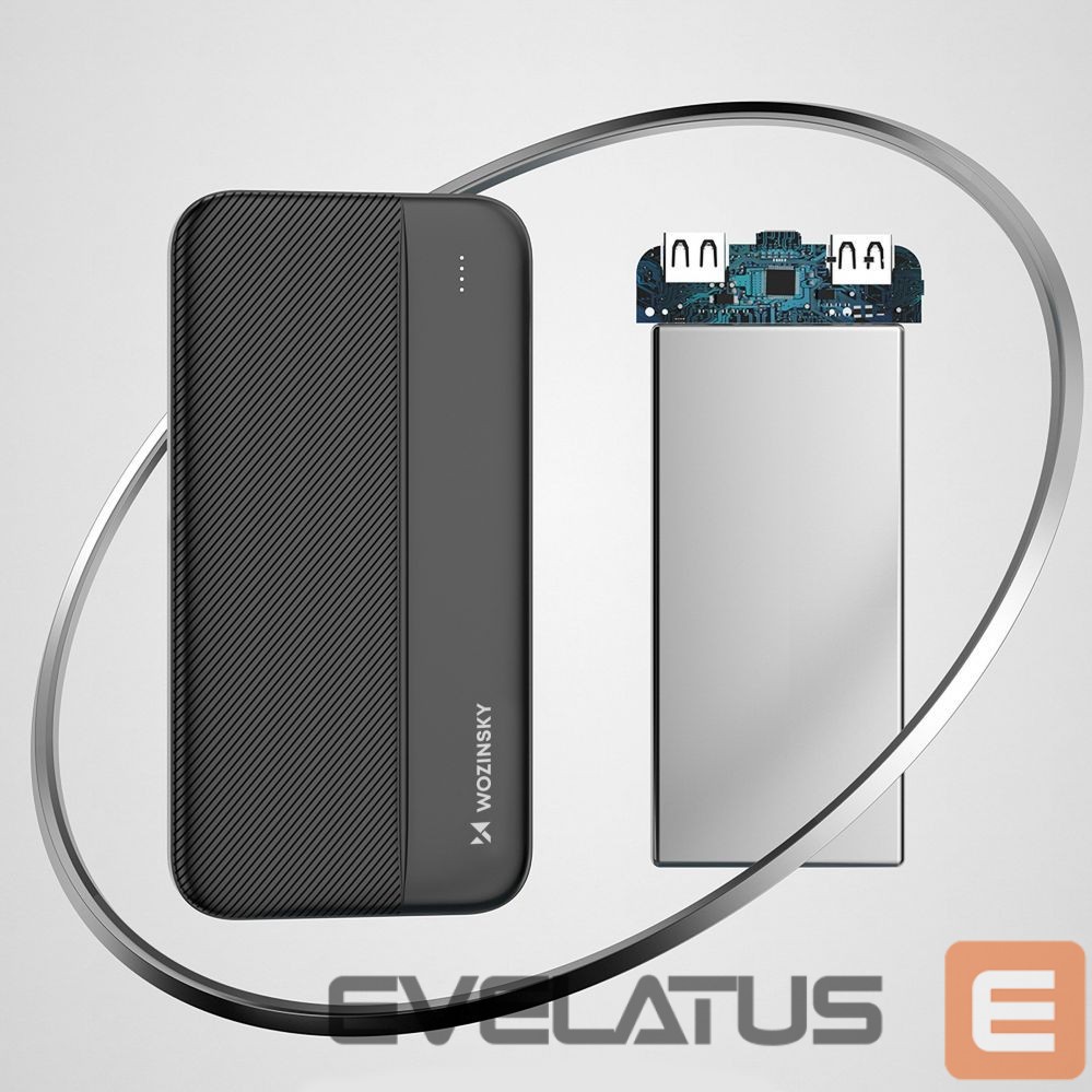 Power bank Wozinsky Wozinsky powerbank Li-Po 10000mAh 2 x USB black (WPBBK1)