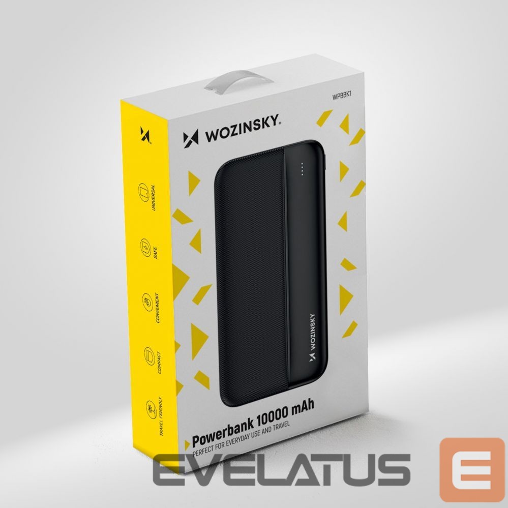 Power bank Wozinsky Wozinsky powerbank Li-Po 10000mAh 2 x USB black (WPBBK1)