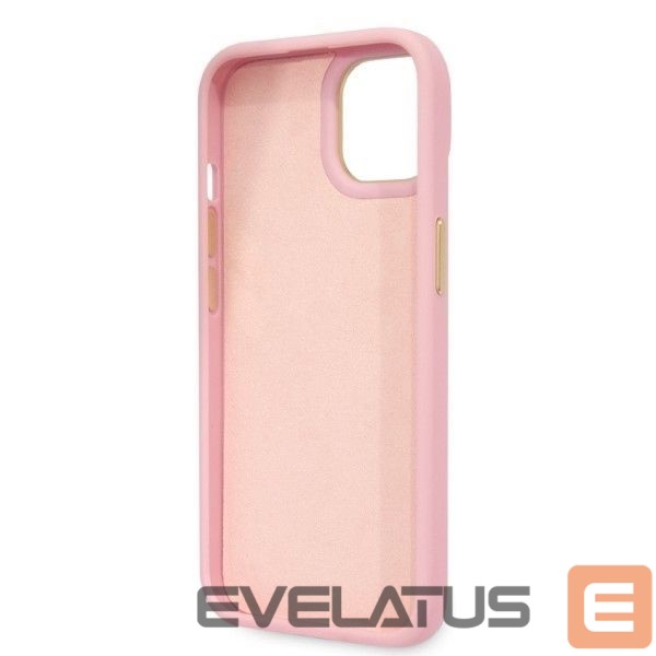 Back panel cover Guess Guess Croco Collection case for iPhone 14 - pink