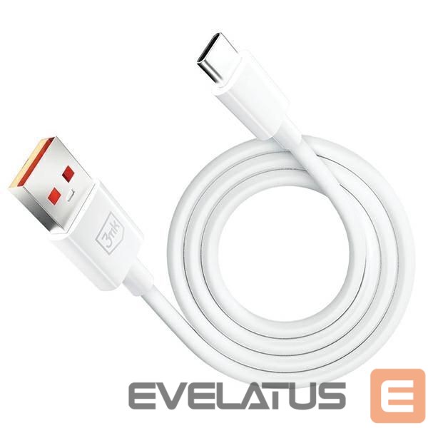 Cable 3MK 3MK Hyper Cable USB-A to USB-C 5A 60W 1.2m biały/white kabel