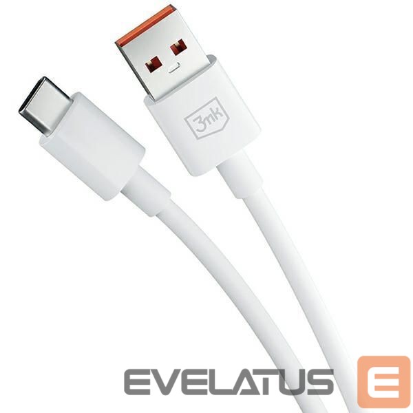 Cable 3MK 3MK Hyper Cable USB-A to USB-C 5A 60W 1.2m biały/white kabel
