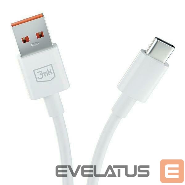 Cable 3MK 3MK Hyper Cable USB-A to USB-C 5A 60W 1.2m biały/white kabel