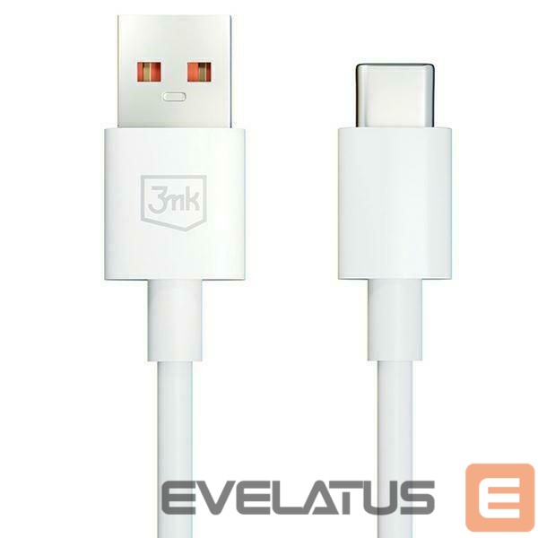 Cable 3MK 3MK Hyper Cable USB-A to USB-C 5A 60W 1.2m biały/white kabel