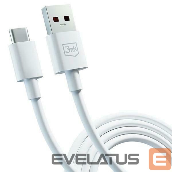 Cable 3MK 3MK Hyper Cable USB-A to USB-C 5A 60W 1.2m biały/white kabel