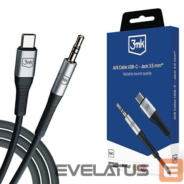 Cable 3MK 3MK Kabel AUX USB-C - Jack 3,5 mm 1m
