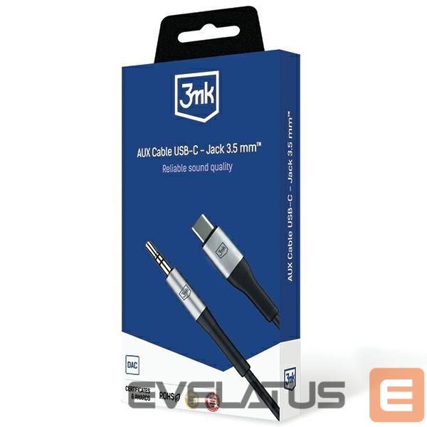 Cable 3MK 3MK Kabel AUX USB-C - Jack 3,5 mm 1m