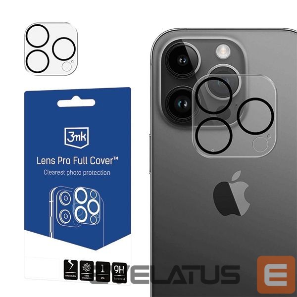 Protective glass 3MK 3MK Lens Pro Full Cover iPhone 14 Pro/14 Pro Max Szkło Hartowane na obiektyw aparatu z ramką montażową 1szt