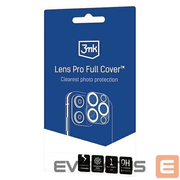 Protective glass 3MK 3MK Lens Pro Full Cover iPhone 14 Pro/14 Pro Max Szkło Hartowane na obiektyw aparatu z ramką montażową 1szt