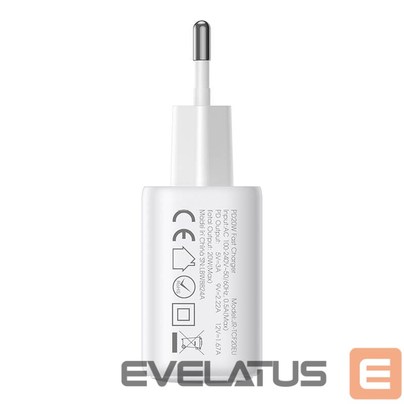 Adapter Joyroom Jayroom JR-TCF20 PD20W EU network charger (white)