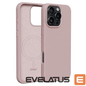 Back panel cover etteri  Etteri Silicone Mag case for iPhone 16 Pro 6,3" light pink 