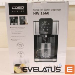 Teapot Caso  SALE OUT.  01884 HW 1660 Turbo Hot water dispenser, Power 2600 W, Capacity 4 L, Black/Stainless Steel |  | Turbo Hot Water Dispenser | HW 1660 | Water Dispenser | 2600 W | 4 L | Plastic/Stainless Steel | Black/Stainless Steel | DAMAGED PACKAGING 