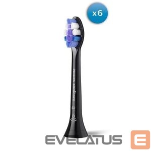 Toothbrush Philips  HX6056/88 Sonicare Sensitive | Replacement brush heads | Heads | For adults | Number of brush heads included 6 | Black 