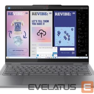 Laptop computer Lenovo  | Yoga 7 2-in-1 14ILL10 Intel | Luna Grey | 14 " | OLED | Touchscreen | WUXGA | 1920 x 1200 pixels | Intel Core Ultra 7 | 256V | 16 GB | Soldered LPDDR5X | Solid-state drive capacity 512 GB | Intel Arc Graphics 140V | Windows 11 Home | 802.11be | Bluetooth version 5.4 | Keyboard language English | Keyboard backlit | Warranty 24 month(s) | Battery warranty 12 month(s) 
