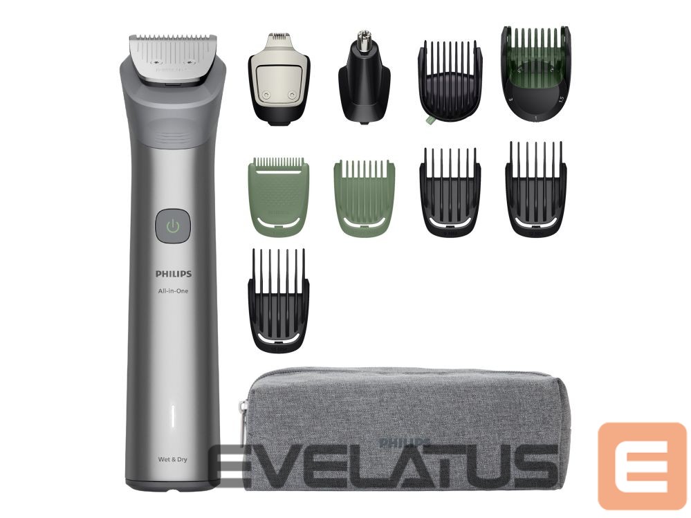 Plaukų kirpimo mašinėlė Philips Trimmer | MG5941/15 Series 5000 All-in-One | Cordless | Wet & Dry | Number of length steps 13 | Light Grey