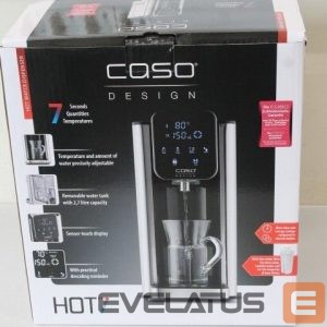 Teapot Caso  SALE OUT.  01875 HOT 7 Turbo Hot water dispenser, Capacity 2.7 L, Black/Stainless Steel | SALE OUT.  Turbo Hot Water Dispenser | Hot7 | Water Dispenser | 2200 W | 2.7 L | Plastic/Stainless Steel | Black/Stainless Steel | UNPACKED, USED 