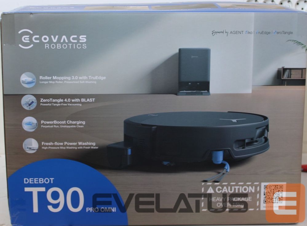 Vacuum cleaner Ecovacs SALE OUT. DEEBOT T90 PRO OMNI BLACK Vacuum cleaner, Robot, Wet&Dry, 30800Pa, TruEdge 3.0, AIVI 3D 3.0, 4000 mAh, Black + Auto-empty | Robotic Vacuum Cleaner | DEEBOT T90 PRO OMNI | Wet&Dry | Operating time (max) 350 min | Li-Ion | 4000 mAh | Dust capacity 0.25 L | 30000 Pa | Black | SCRATCHED ITEM PART, DEMO